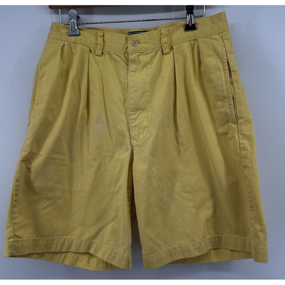 Polo Ralph Lauren Tyler Cotton Flat Front Yellow Shorts Men's Size 32